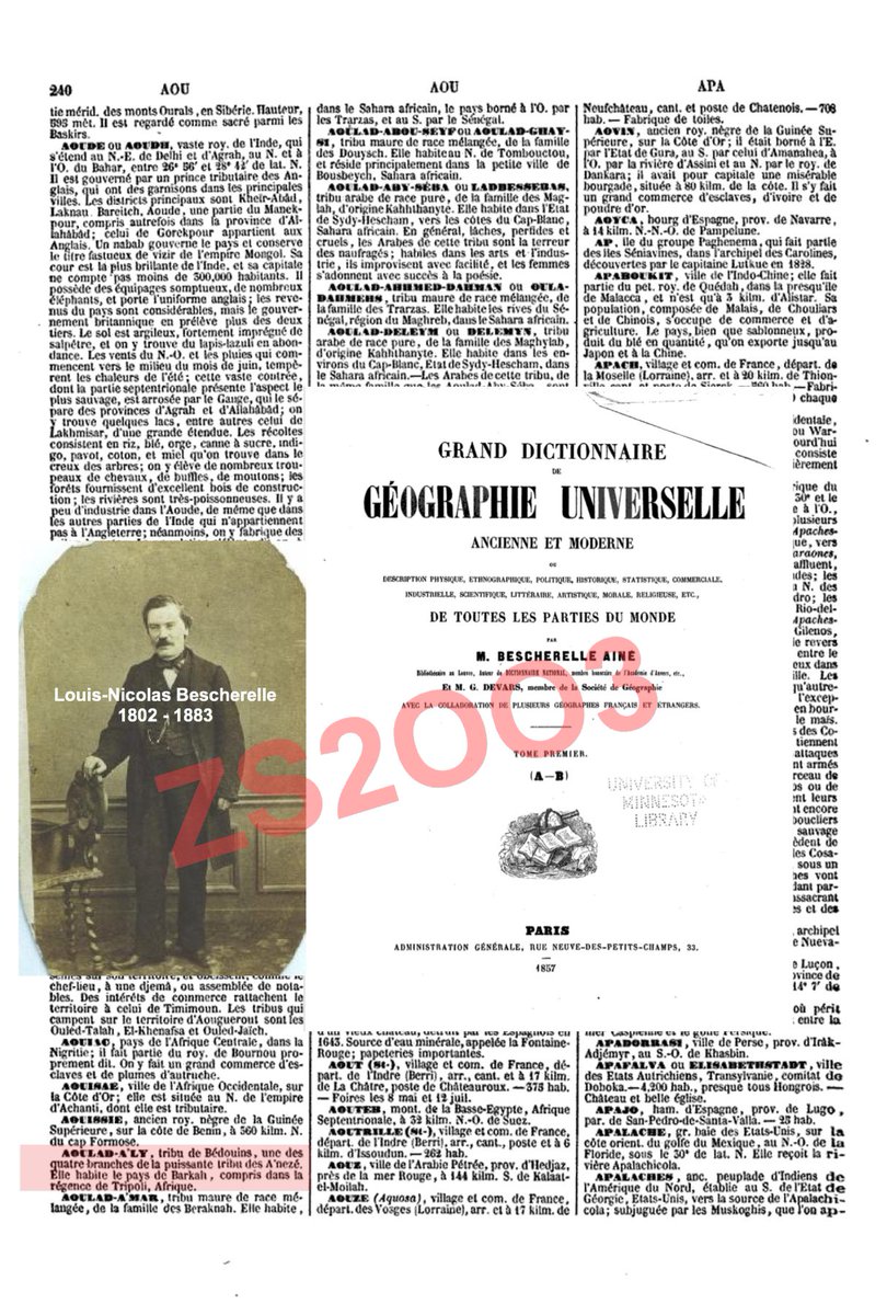 Manuscriptsx's tweet photo. جالس احوس بالقاموس الفرنسي Grand dictionnaire de géographie universelle
لقيتهم ضايفين كلمة ولدعلي وتعريفها وأنها قبيلة بدوية قوية من الأربع قبائل الاساسية في عنزه 🚶🏻‍♂️
لـ النحوي والمعجمي الفرنسي 
Louis Nicolas Bescherelle 1802 - 1883 https://t.co/0mSkHs3Bby