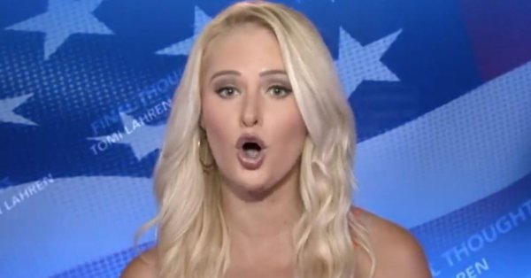 RealMuckmaker's tweet photo. This is Fox's Tomi Lahren caught in mid elocution reps. How do you rate her as a news personality? https://t.co/2trL3dvDHf