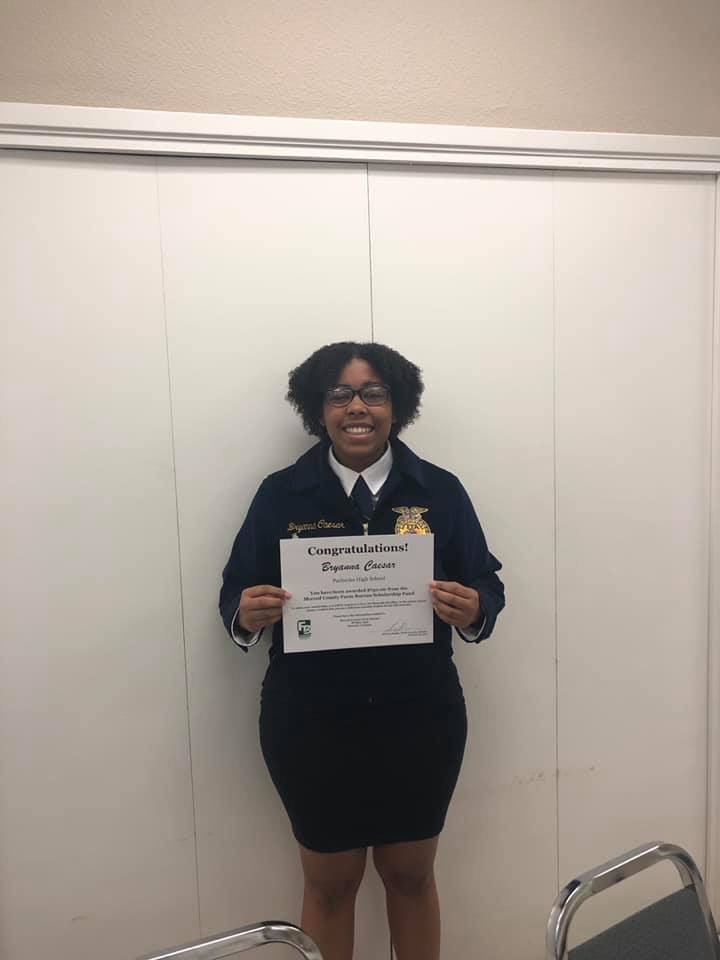 pacheco_ffa's tweet photo. Congratulations to Bryanna Caesar on winning a scholarship from the Merced County Farm Bureau! Way to go! https://t.co/Ux7wfyopwJ