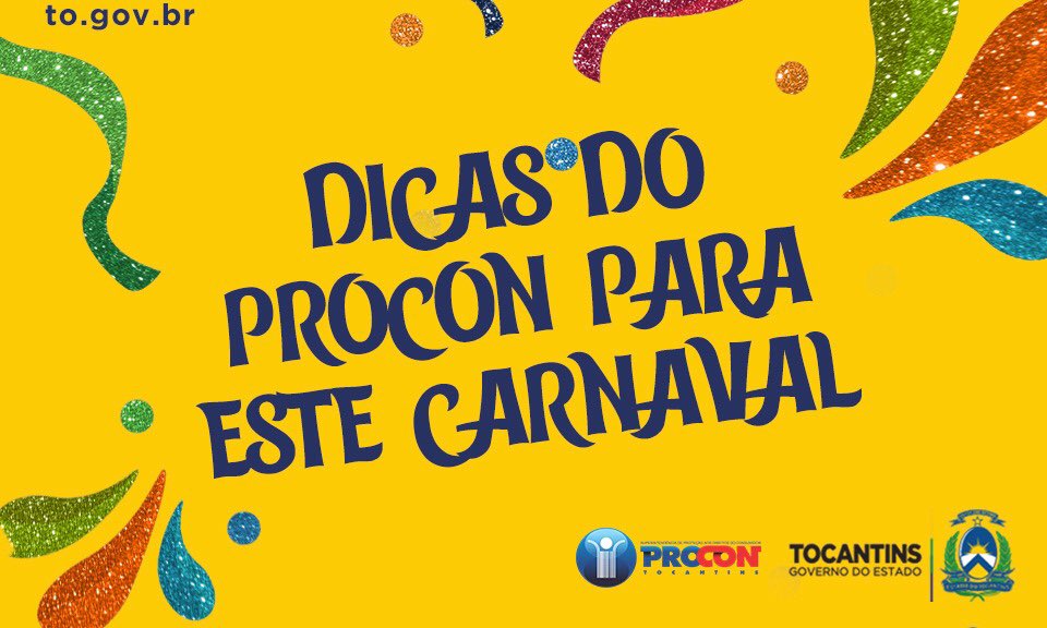 walter_jr__'s tweet photo. Consumidor Tocantinense! Fique atento aos seus direitos no Carnaval 2019! Exija! #ProconTO #consumidorinformado #cidadaorespeitado https://t.co/ZqxD8afyai