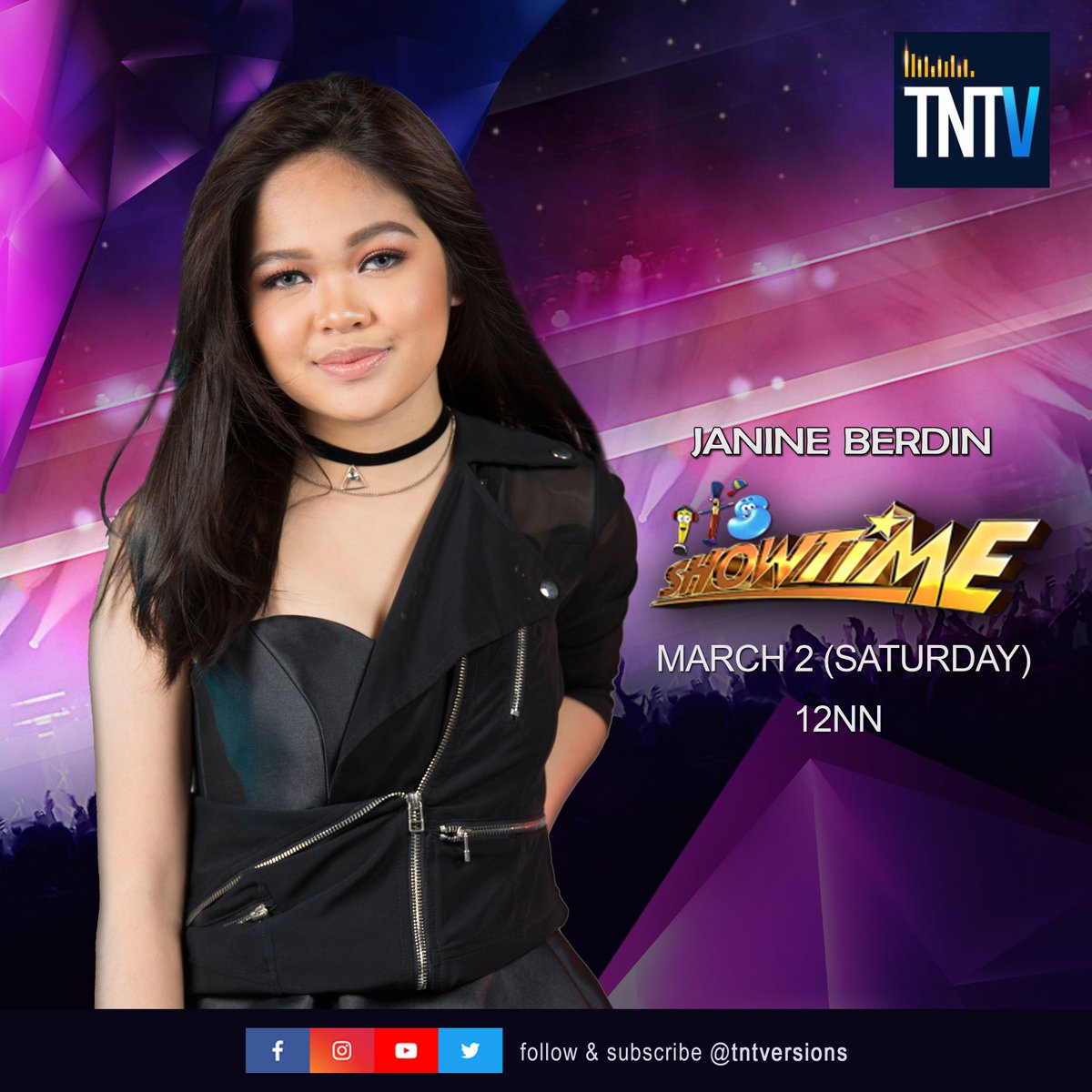 polarisabscbn's tweet photo. Abangan ang all-out Saturday performance ni Gem of OPM @THEJANINEBERDIN sa @itsShowtimeNa https://t.co/TUGSYO3AZC