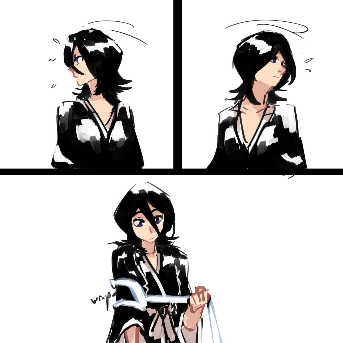 #ichiruki #bleach

i've been thinking non-stop on how rukia and ichigo both have that sash thing at the end of their swords 