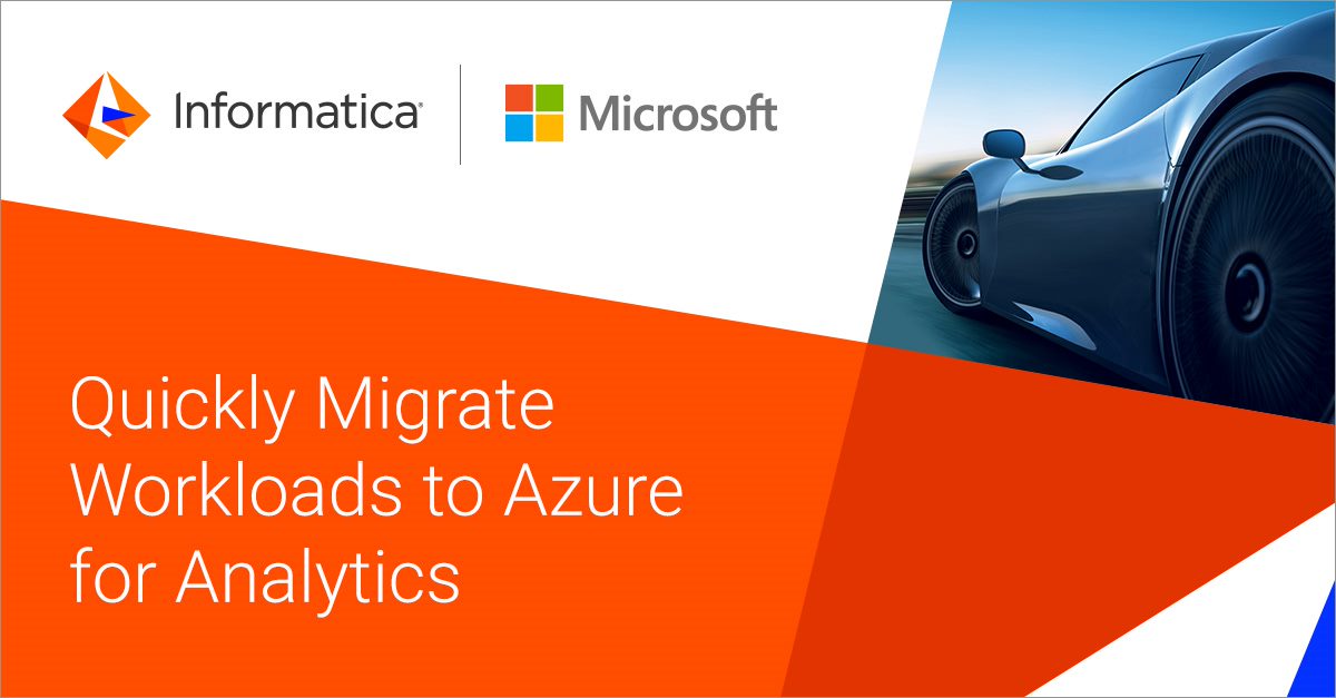Informatica's tweet image. Building a modern data estate on @Azure? Join Informatica at an MTC near you to learn how easy it is to accelerate and de-risk migration of EDW workloads to #AzureSQLDW. ⤵️
🔗 infa.media/CDWMSFT