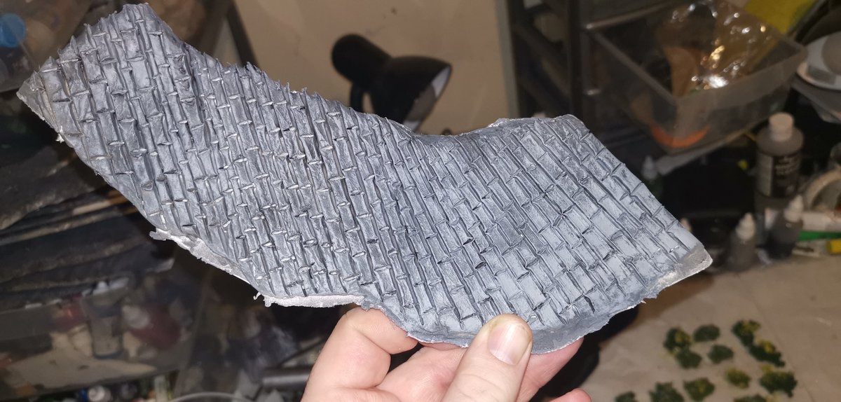 Daveshobbystuff's tweet photo. Roads are highlighted I'm going to hit them with another dose of shade then another highlight. And bushes for terrain, and some homemade reeds for around water.
#terrainbuilding #buildingterrain #makingterrain #terrainmaking #wargamingterrain #wargamesterrain https://t.co/E14avKcR8E