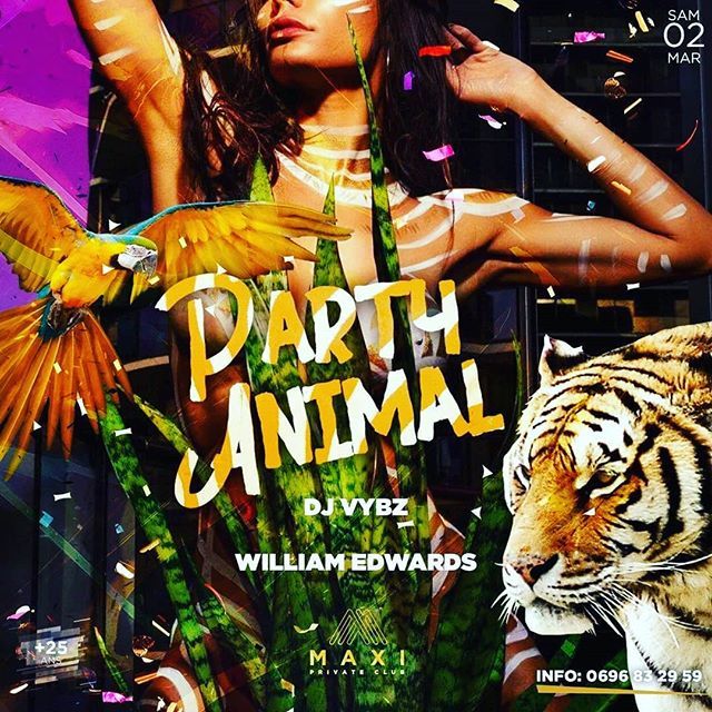maximusfwi's tweet photo. Ce *_Samedi 2 Mars_* lâchez les fauves!! 🐅 *_PARTY ANIMAL_*🐅
Libère la bête qui sommeil en toi &amp; rendez vous sur le dancefloor du 📍MAXI PRIVATE CLUB 💃🏽 ENTREE OFFERTE AUX FEMMES AVANT MINUIT 💶TARIF SUR PLACE: 15 EU ♤club privé, clientèle +25ans
La Direction se réserve le… https://t.co/7RNEVHNjzh