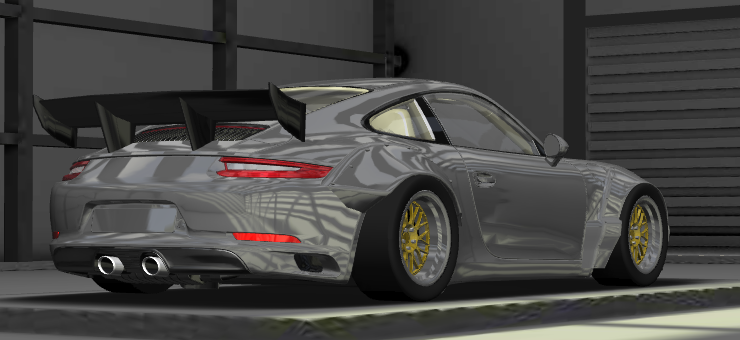 dexcooldrinker's tweet image. i made a fictional #rwb #porsche911 using mods in #stuner 

mind the wonky front fender, widening the fender makes the back half weird looking for some reason