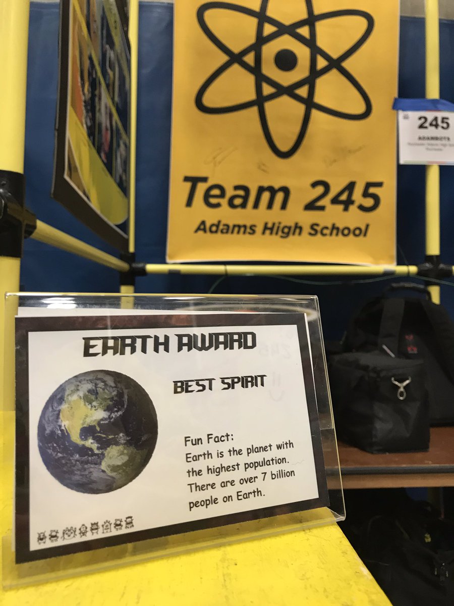 Thanks <a href="/FRC5150/">Hybrid Hornets</a> for your Earth Award! #omgrobots