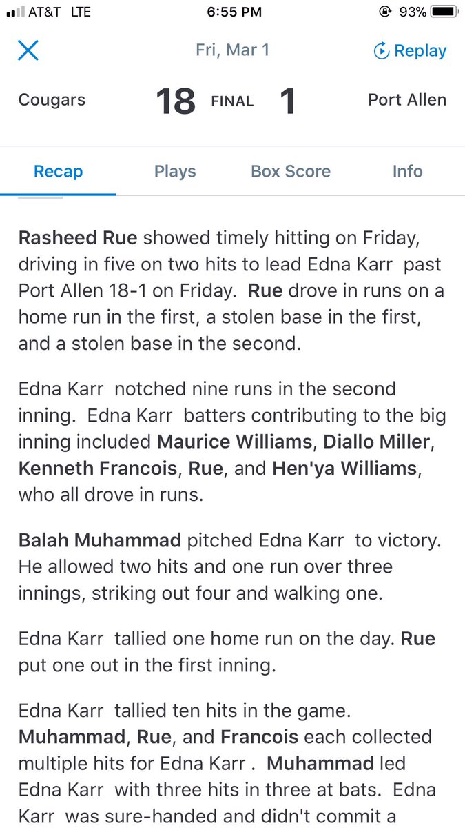 karrbaseball's tweet photo. @Yktsheed  excellent job with the first inning home run !  Excellent all around https://t.co/ma0Ydanu2p