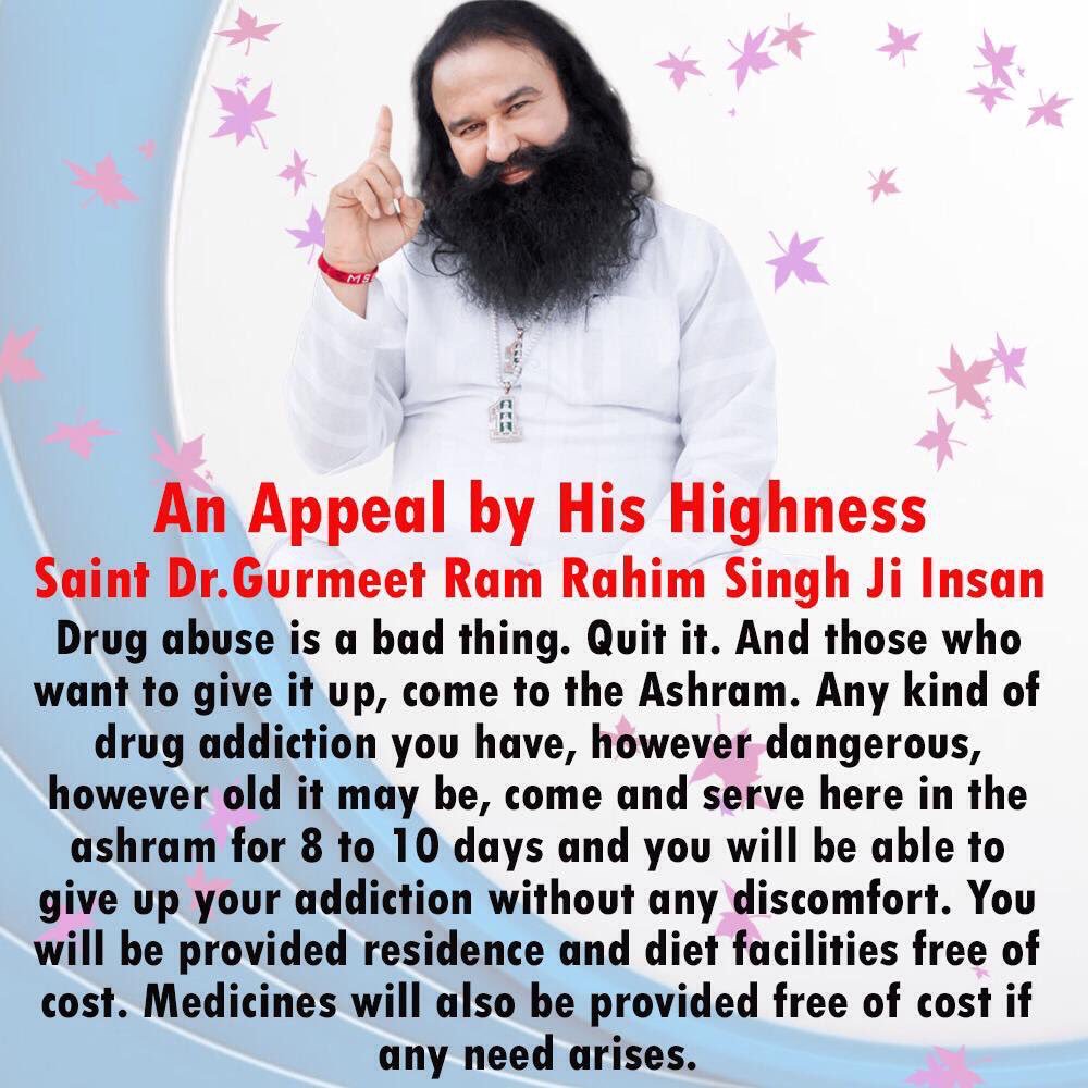 MiddhaPallavi's tweet photo. #नशा_मुक्त_समाज
Through the method of meditation taught by saint dr. @Gurmeetramrahim ji insan millions of people have been able to quit drug addictions https://t.co/z8Mup7xrdT
