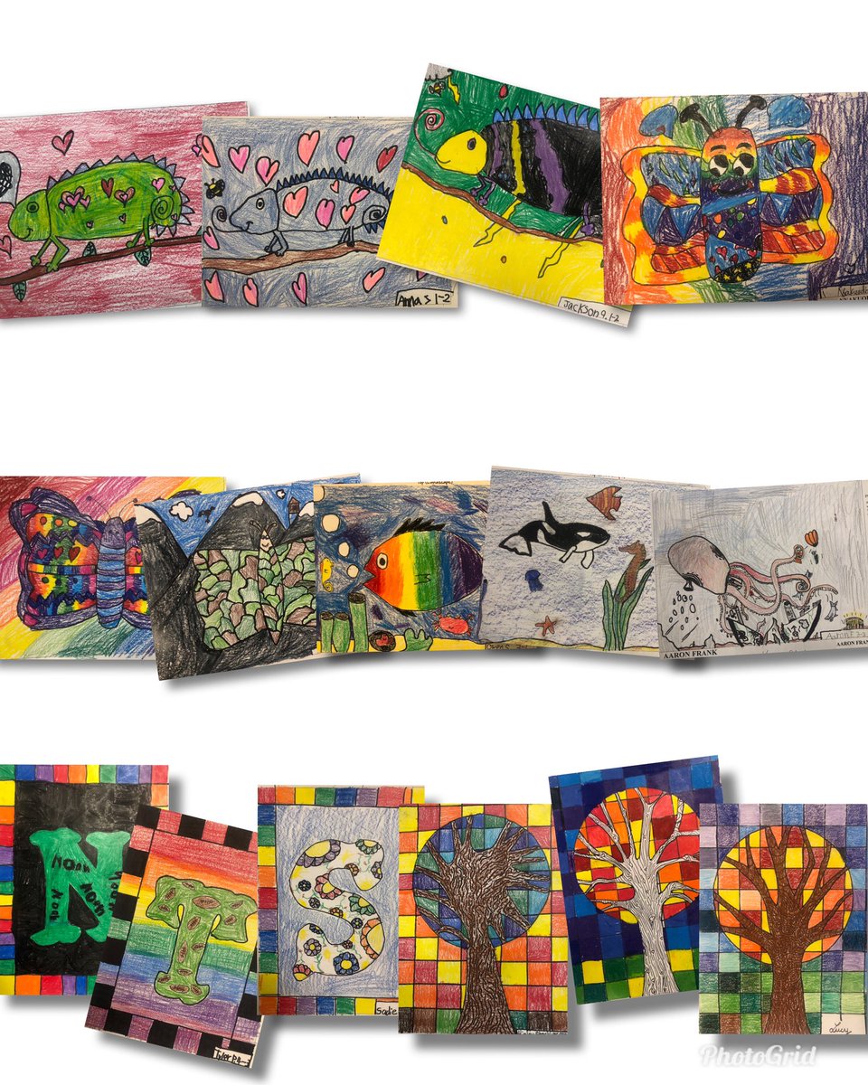 dalzelma's tweet photo. Students finished approximately 475 artworks!  Ready to be sent to the Artome’ company for framing!  Love the bright colors the students chose!❣️❣️ https://t.co/sniBkQjq2a