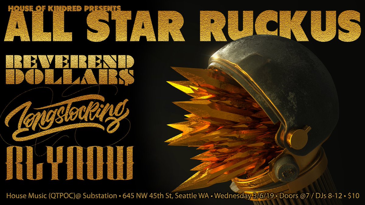djlongstocking's tweet photo. Another All Star Ruckus is almost here but this time it's in a new home! We will be getting strange at Substation on the first Wednesday of every month. Reverend Dollar$ will be headlining with support from moi, Longstocking, and RLYNOW. $10 • Doors @ 7/DJs 8-12. https://t.co/tmwXlR35qd