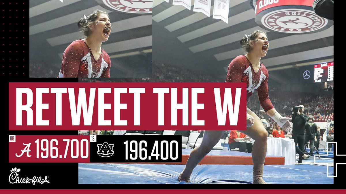 𝗥𝗢𝗟𝗟 𝗧𝗜𝗗𝗘 𝗥𝗢𝗟𝗟

<a href="/BamaGymnastics/">Alabama Gymnastics</a> defeats Auburn on Senior Night!