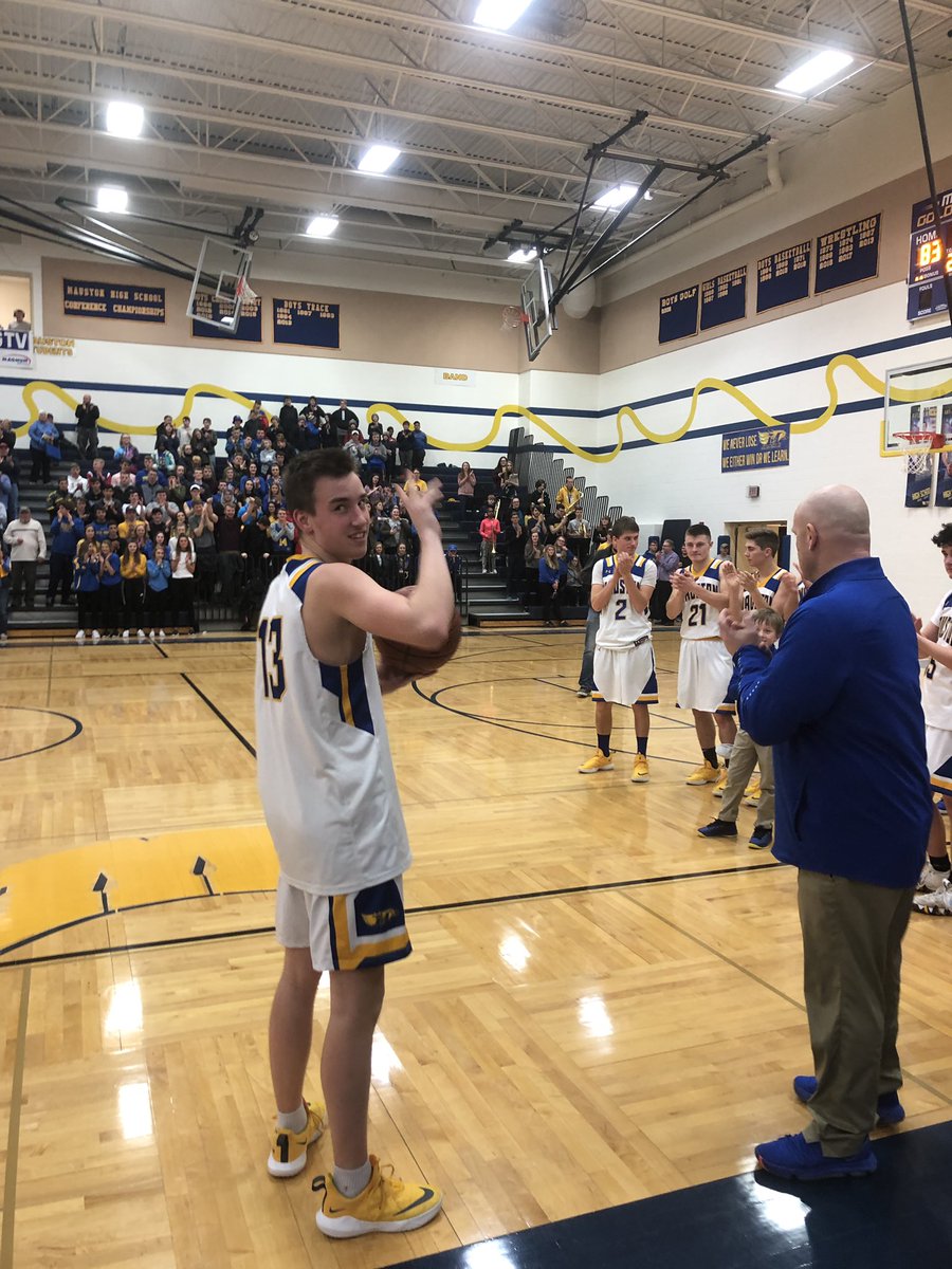 mhsgoldeneagles's tweet photo. After tonight’s win, Joe Bauer was presented with the game ball after scoring the 1000th point of his high school career. Congratulations Joe! #MHSpride #wisbb https://t.co/7rQjKQloXs
