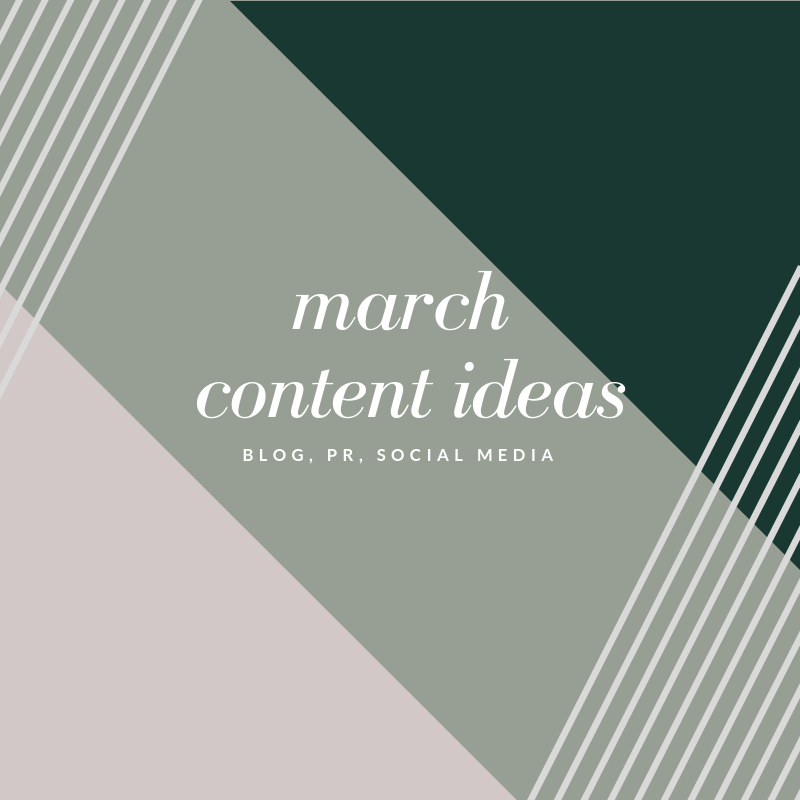 FACTEURPR's tweet photo. Who can believe it's March already? While you're gearing up for spring 🌱 don't overlook this important month, chock full of great events that can serve as inspirational sources for blogging. Head to https://t.co/i04BaMXxt0 for more! 🌿 https://t.co/MKHkODRtAD