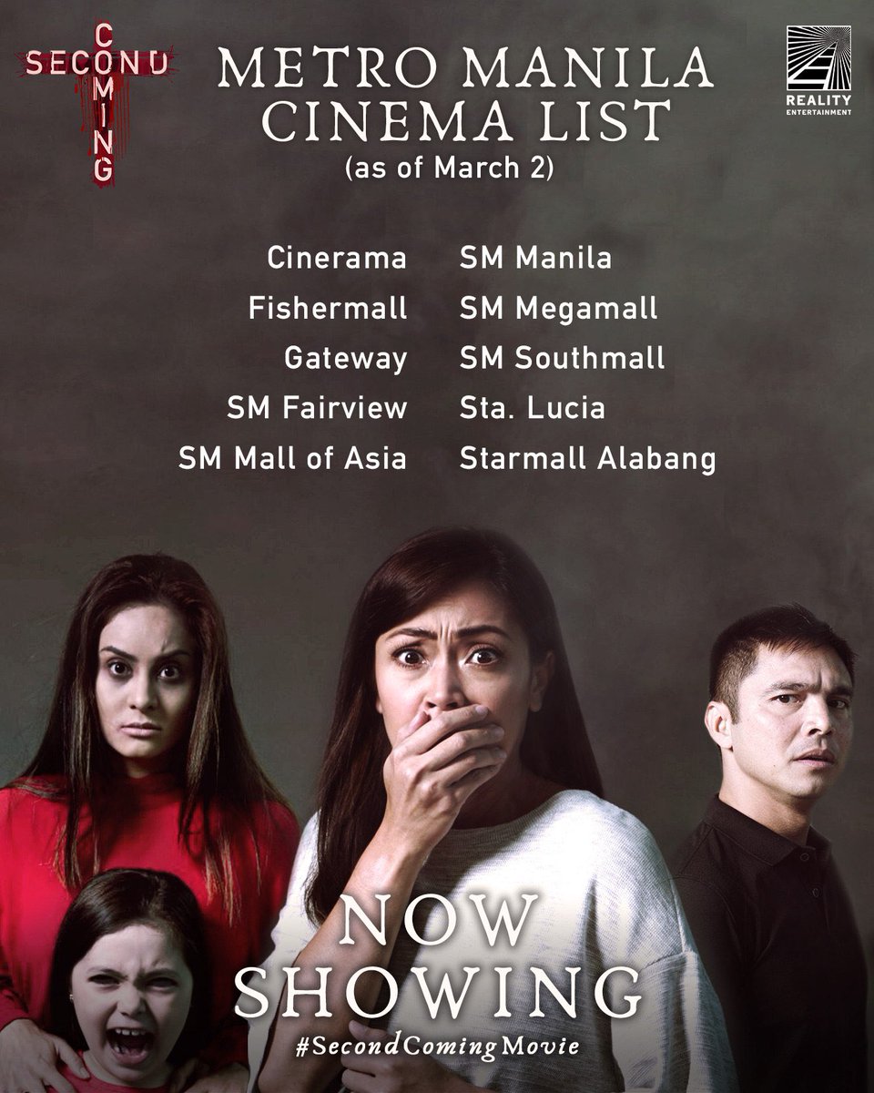 RealityEntPH's tweet photo. Takbo na sa mga sinehan at alamin ang pinaguusapang HORROR movie ngayon.
.
SECOND COMING — NOW SHOWING!
.
#SecondComingMovie #JodiStamaria #MarvinAgustin #JohnArcilla #horror #thriller #ThisisReality https://t.co/xb9tsZpSz5