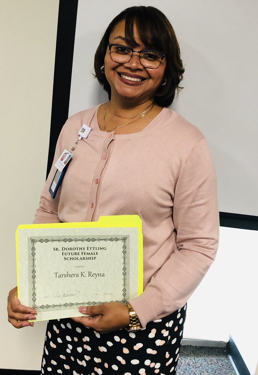 TarsheraB's tweet photo. It is an honor to be the 2019 recipient of the Sr. Dorothy Ettling Future Female Scholarship. Starting off Womenβs Month at the Rosenberg School of Optometry/University of Incarnate Word. #UIWCardinal. Doctorate of Nursing Practice Degree Plan. So Blessed. https://t.co/61Wd6gsJK7