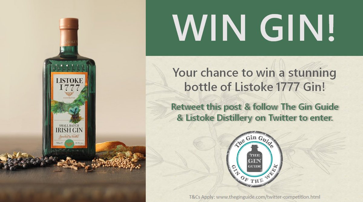 🏆COMPETITION!🏆 
.
Your chance to win a stunning bottle of Listoke 1777 Gin from Listoke Distillery &amp; Gin School in our #competition! 
.
RT &amp; Follow us &amp; <a href="/listokedistill/">Listoke Distillery</a> to enter!
.
#giveaway #win #gin #comp (T&amp;Cs Apply 🔞 Closes midnight on 03/03/19)
