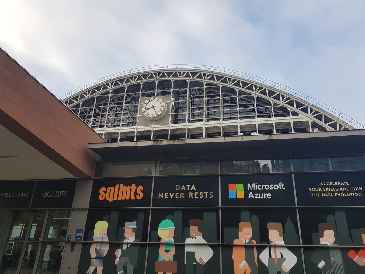 In Manchester today for #sqlbits