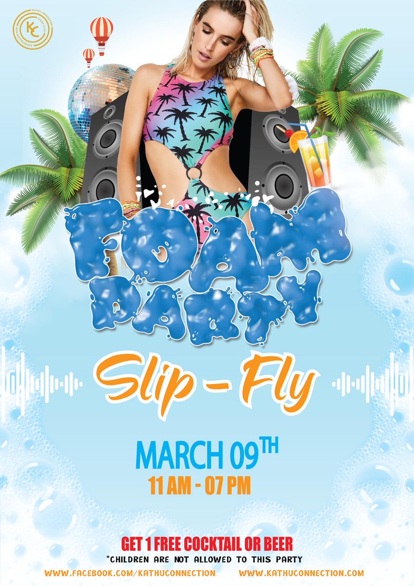 slip_fly's tweet photo. Kathu Connection invite you to his Foam party!! - When: March 09th from 11am to 7pm
#phuket #Thailand #Phuket_city #Phuketbar https://t.co/tBIcvu15rc