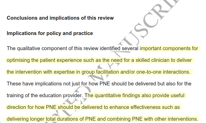 PhysioMeScience's tweet photo. Just published 🔥🔥🔥

Pain neuroscience education for adults with chronic musculoskeletal pain: a mixed-methods systematic review and meta-analysis

https://t.co/Y4VwRLKwqx

👇👇👇 https://t.co/1KBdgMAR9g