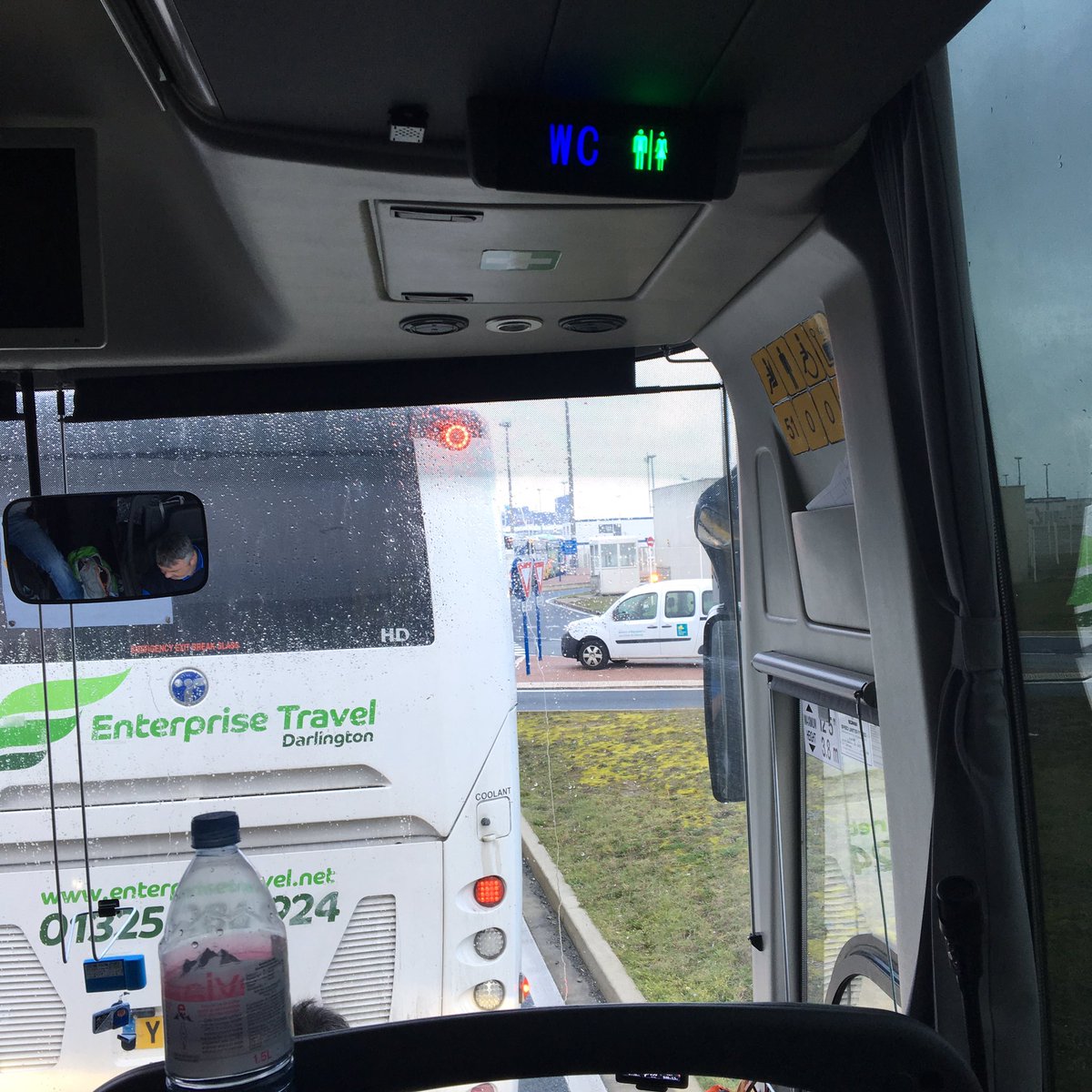 SkiTaf's tweet photo. Arrived at Calais. Waiting for our slot at passport control before seeing which ferry we can catch. #homewardbound https://t.co/JeJbZTvWBw