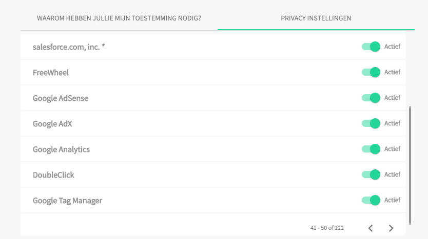 maartenvg's tweet photo. Hoi @AT5 is dit een grapje? Moet ik handmatig meer dan 122 cookie instellingen uitzetten om jullie site te bezoeken? Kun je een knop: Alles uitzetten maken svp? https://t.co/cctc2sShfr