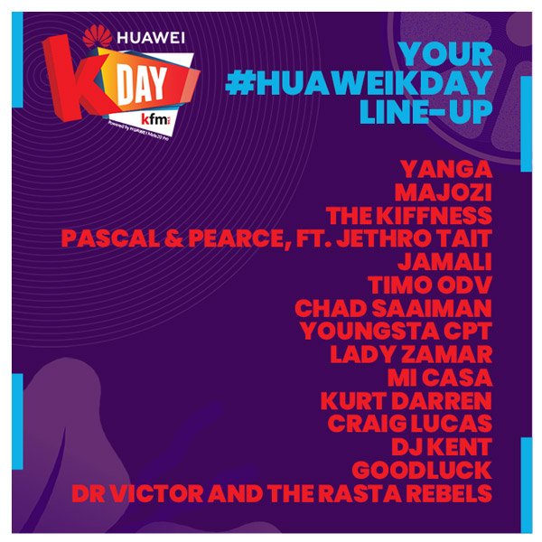 KFMza's tweet image. LESS THAN 30 MINUTES TO GO! We're kicking off with @IdolsSA winner Yanga at 11am - are you ready?? #HuaweiKDay