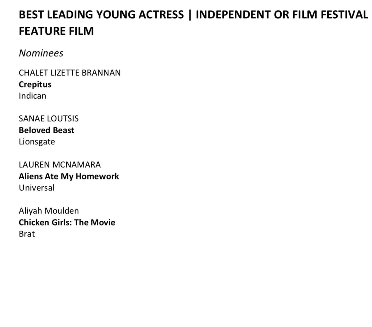 ChaletBrannan's tweet photo. Thank you to GOD first and foremost. Tonight I was nominated by @YEAAWARDS 4 #BestLeadingActress on my film @Crepitus_Film due out this year in theaters. Then I saw my short series #ChosenKin on @PrimeVideo is up for emmys! What a night. Thank you for this. @choptopmoseley @jack https://t.co/kqpUFm2f9H