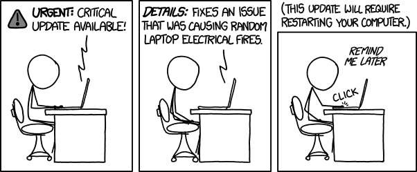 BSidesVancouver's tweet photo. Whether tis nobler to patch, or not to patch, come weather the slings and arrows πΉ on both sides of this #AppSec conundrumπ€, as @juliusmusseau posits as to the tradeoffs of always patching vs. never @BSidesVancouver 2019: https://t.co/hICZoikinp #UpdateThis https://t.co/167AVpXUzv