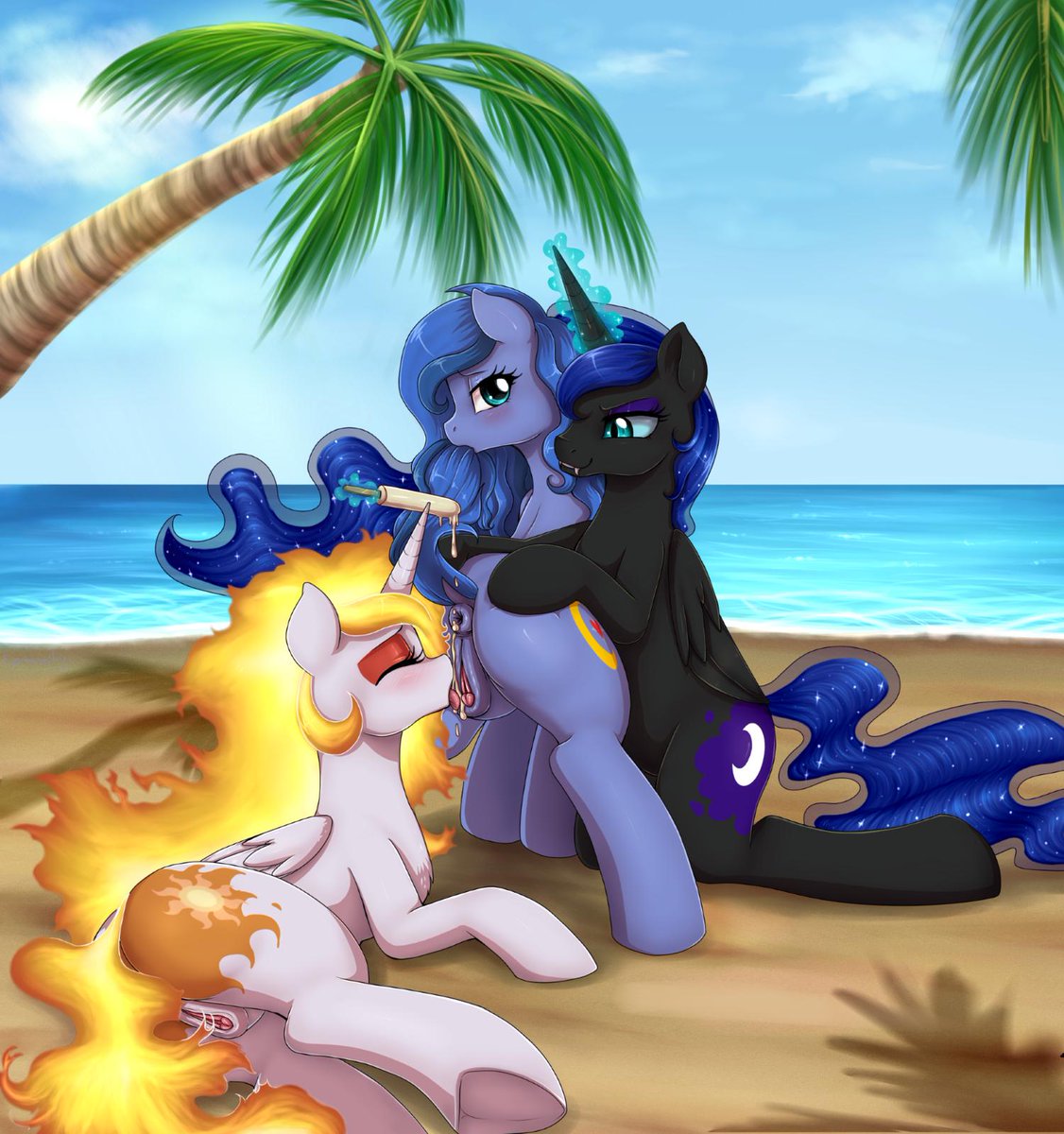 Sexy Nightmare Moon Porn - a little bit fun with my two favorite ponys Luna/Nightmare ...