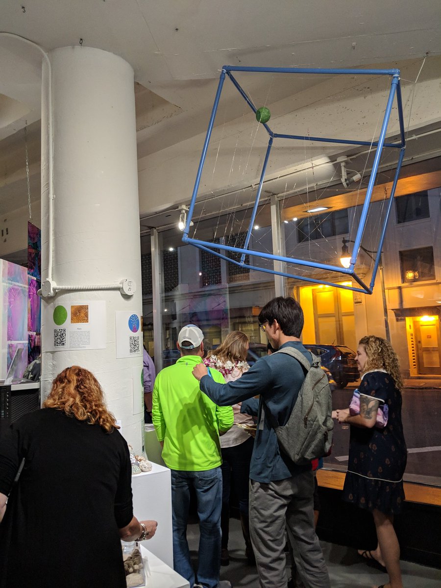 KC_freel's tweet photo. So stoked to see the great turnout @artsatmarks tonight, great job to the awesome organizers, scientists and artists who made it happen! #SymbioSEAS @ea_lenz @kirstencarlson https://t.co/Z5aOhkMVWX