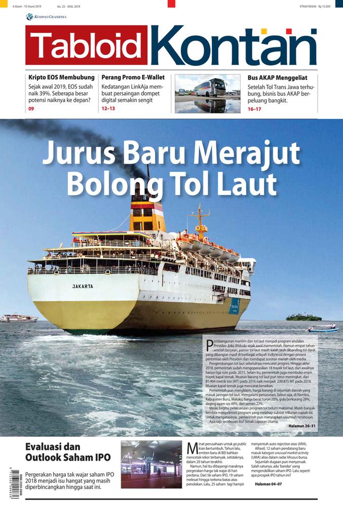 Tabloid KONTAN Edisi 4-10 Maret 2019 beredar hari ini

Info Langganan: 021 - 536 53 100 / WA dan SMS 0859 59 1000 95/ email: promo@kontan.co.id

epaper.kontan.co.id/v2/login

Dapatkan juga di Toko Buku <a href="/gramedia/">Gramedia</a>