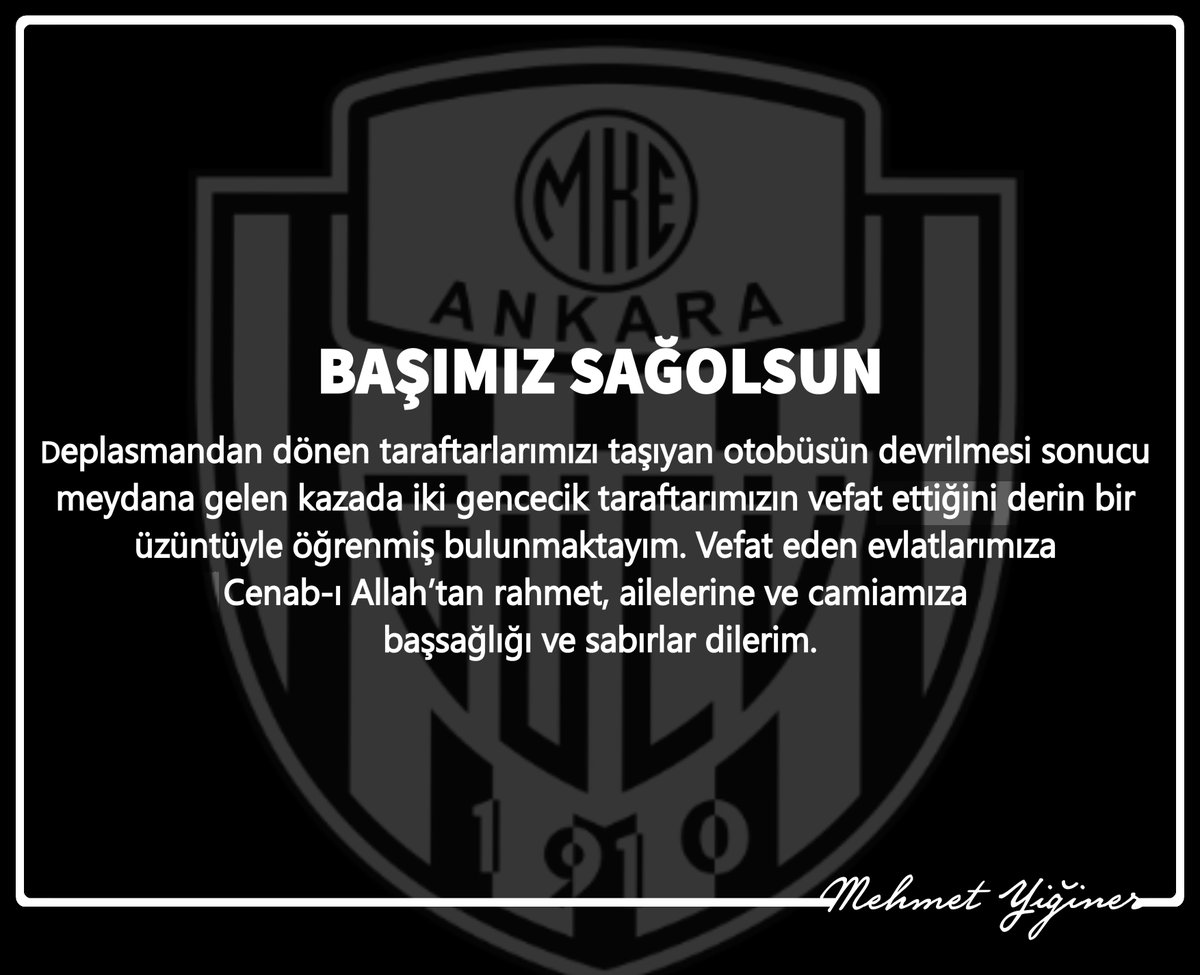 Başımız sağolsun. YASTAYIZ!