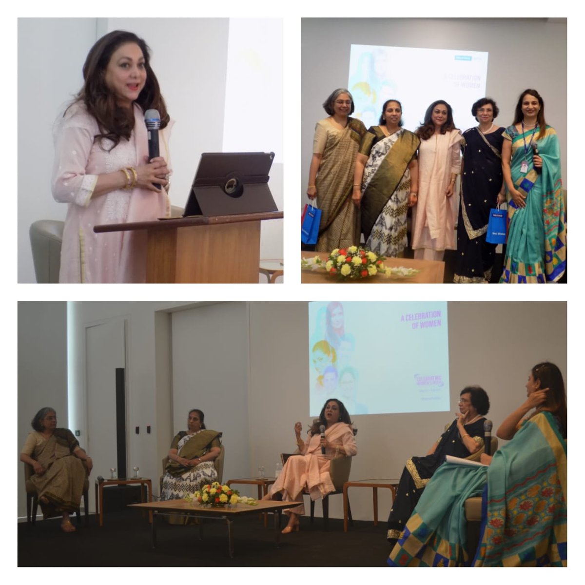 AmbaniTina's tweet photo. Celebrated #WomensDay at  Reliance Centre with inspirational women. We don't need to replace men at the workplace--we just need the opportunity to stand shoulder to shoulder and showcase our own potential and unique perspective. @reliancegroup #WomanPower #womenatwork #YinandYang https://t.co/u35oj2GHLw