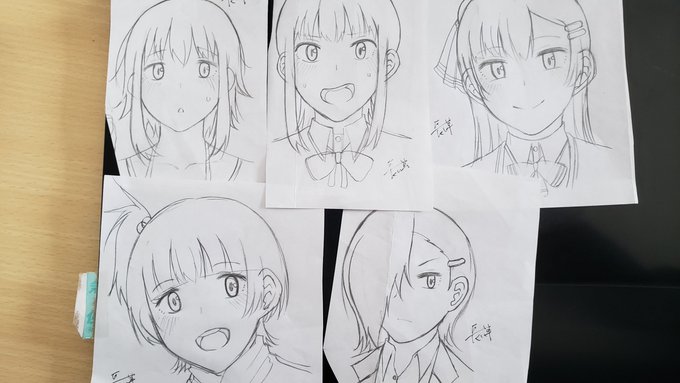 サイン本の下書き5種完成
これを元に5冊ずつ制作する
さて、ペン入れは息抜き作業にして新作の作業を進めよう 