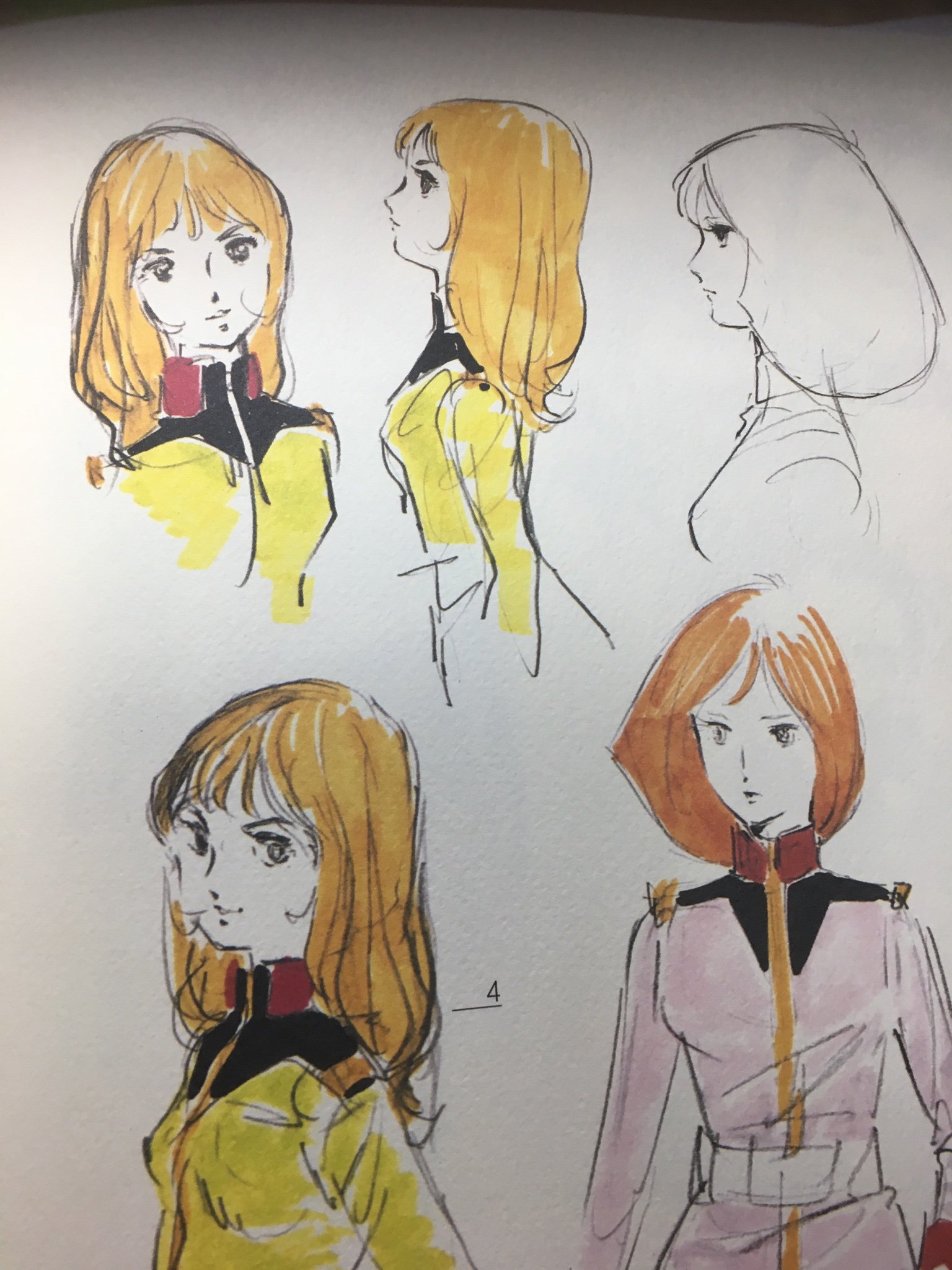 万乗 大智 安彦先生の初期設定のラフ画で是非とも見たかったのが左の セイラさんの横に描かれている八丈志麻 八丈島 というホワイトベースクルーの女の子と右のガントレーというジオンの軍団長 安彦先生の描く女性は本当に素敵よねえ T