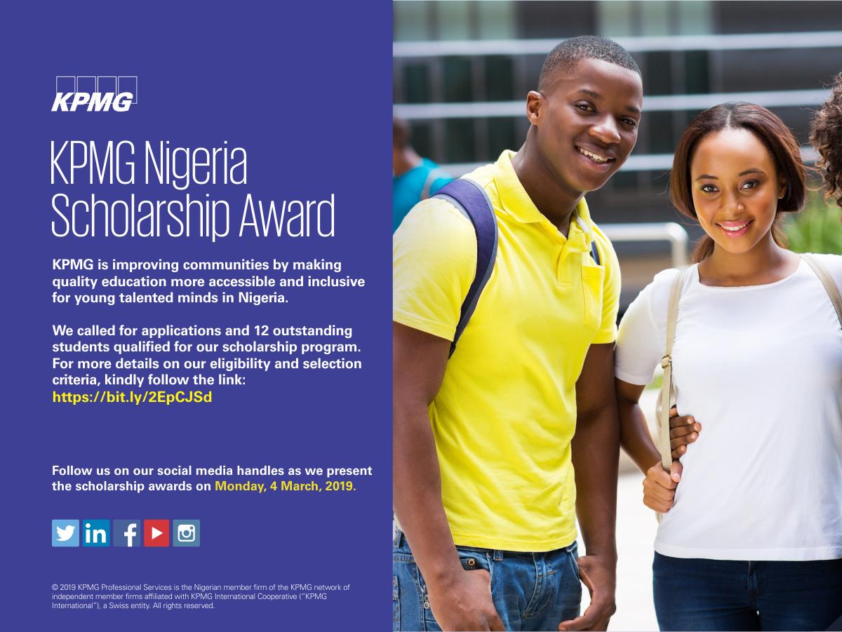 oaueventz's tweet photo. @KPMG_NG is going to be giving out full scholarships to just 12 students... You could be one of them, just follow this link and check out the eligibility and selection criteria.
https://t.co/Vsu4gzDCeh
RETWEET so others can also see this tweet.
#teamOAU #KPMG #OAUOBSERVER #OAU https://t.co/G8hRgEqmlk