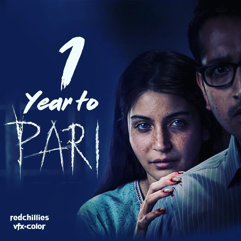 Can't believe it's already been 1 year since the release of #Pari Thank you @CleanSlateFilms  @kriarj for this great adventure. @prosit_roy @AnushkaSharma #KarneshSharma DoP : #JishnuBhattacharjee Colorist: #TusharJadhav #colorbyredchillies #1yeartoPari