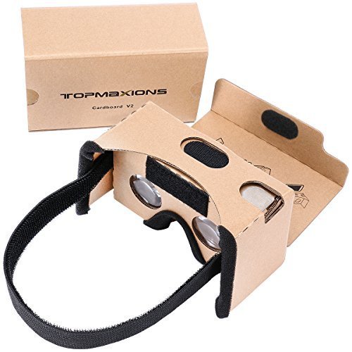Google Cardboard,Topmaxions 3D VR Virtual Reality DIY VR Headset for 3D Movies and Games Compatible with Android &amp; Apple Up to 6 Inch Easy Setup Machine virtualrealitytechnologyshop.com/google-cardboa…