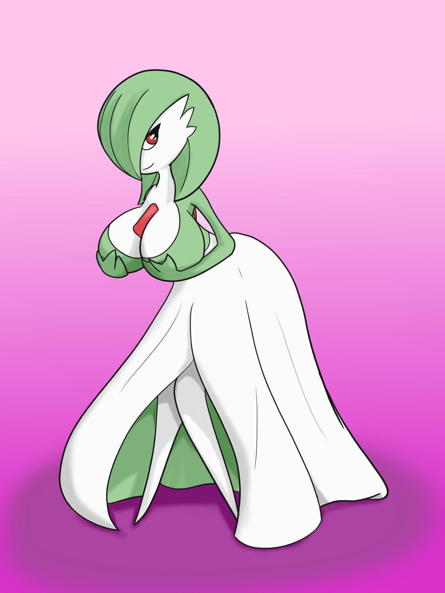 “A gardevoir with a big pair of knockers #gardevoir #anthro #pokemon #softc...