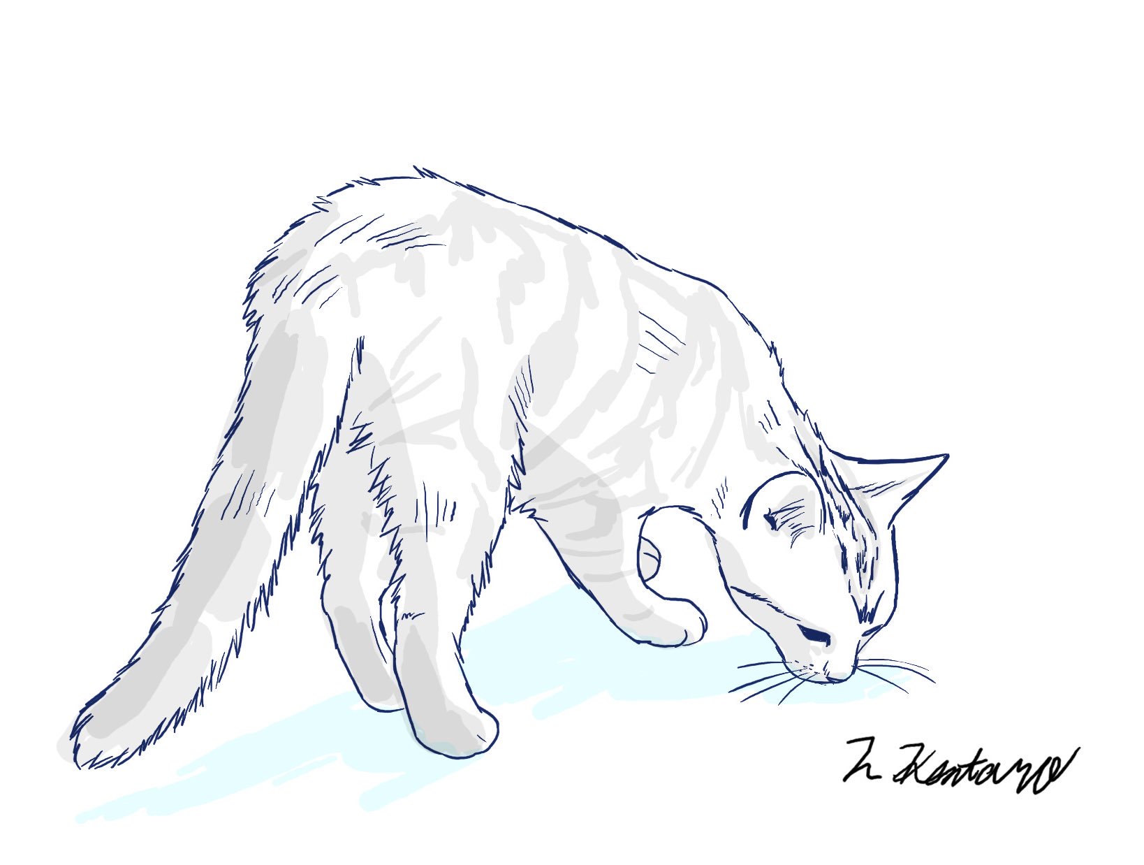 猫の絵 『いい匂い』シリーズ 猫の絵 いい匂いシリーズ（猫の絵 いい