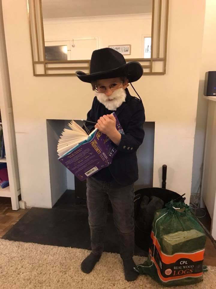 Cardibling's tweet image. Not sure how my lads going to top last years world book day costume this year! @terryandrob