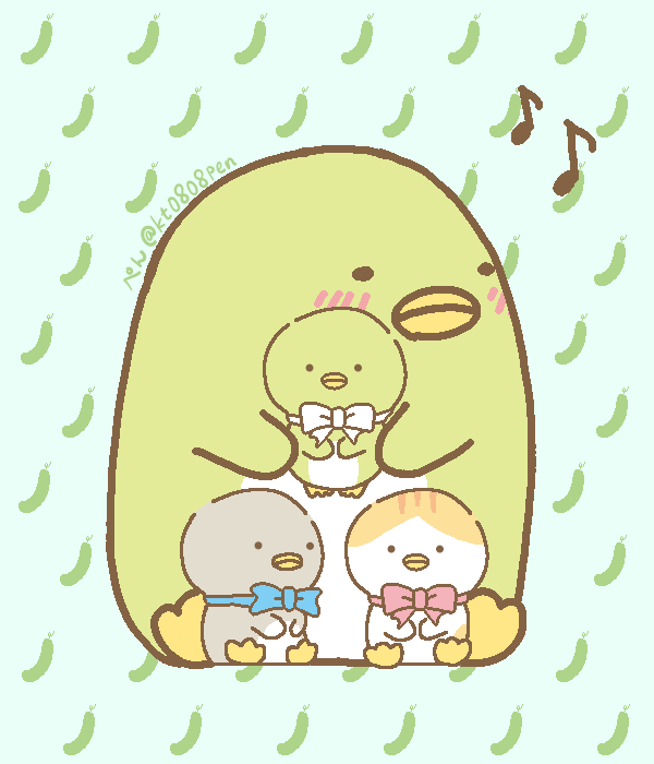 ぺんもっち 忘れた頃に ぺんちゃん三兄弟イラストです しろくまに ぬいぐるみを作って貰ったんです ご満悦なぺんちゃん ˊᗜˋ しろくまぬいぐるみのぺんちゃん 商品化されないかなー W すみっコぐらし すみっコイラスト部 ファン