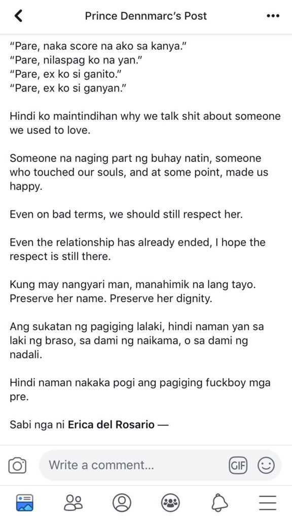 Mang1asar's tweet photo. hindi nakaka pogi ang pagiging fuckboy

“ang tunay na lalaki, marunong rumespeto” https://t.co/hCGoNtJfEy