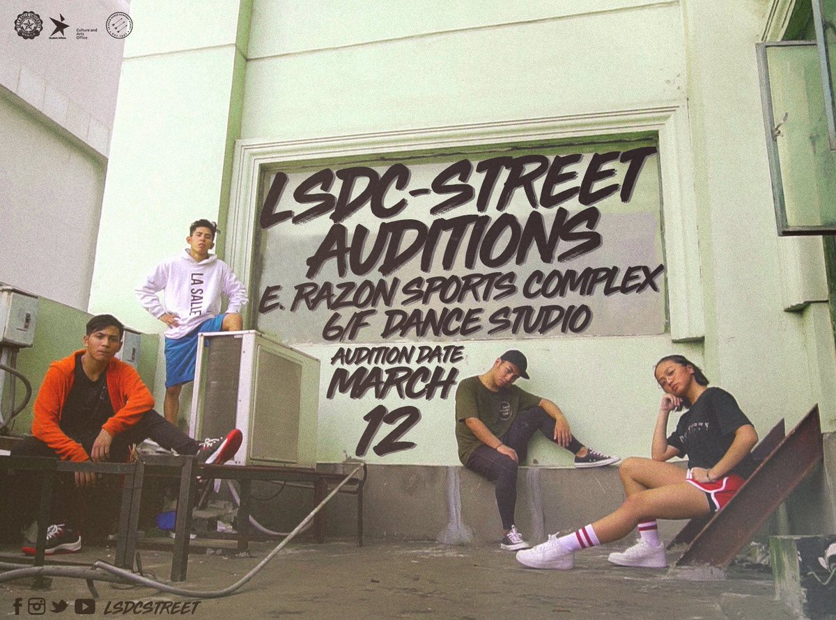 lsdcstreet's tweet photo. Step up to the challenge and #FindYourColor 💚
Drop by our booth and sign up at Miguel Bench 7 from March 4-8, 2019! 📝
Audition Date:
March 12 | Tuesday | 6PM - 10PM
Enrique Razon Sports Complex
6th Floor Dance Studio
#ThisIsLSDCStreet #RecWeek2K19 https://t.co/vRTbsXHm0D