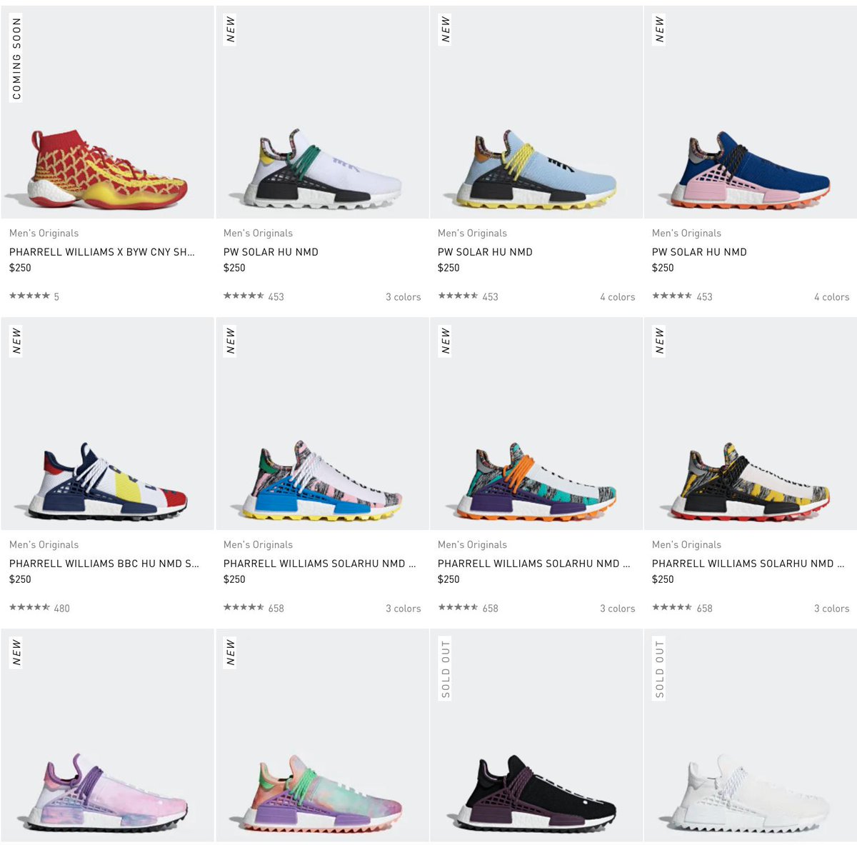 pharrell restock 2019