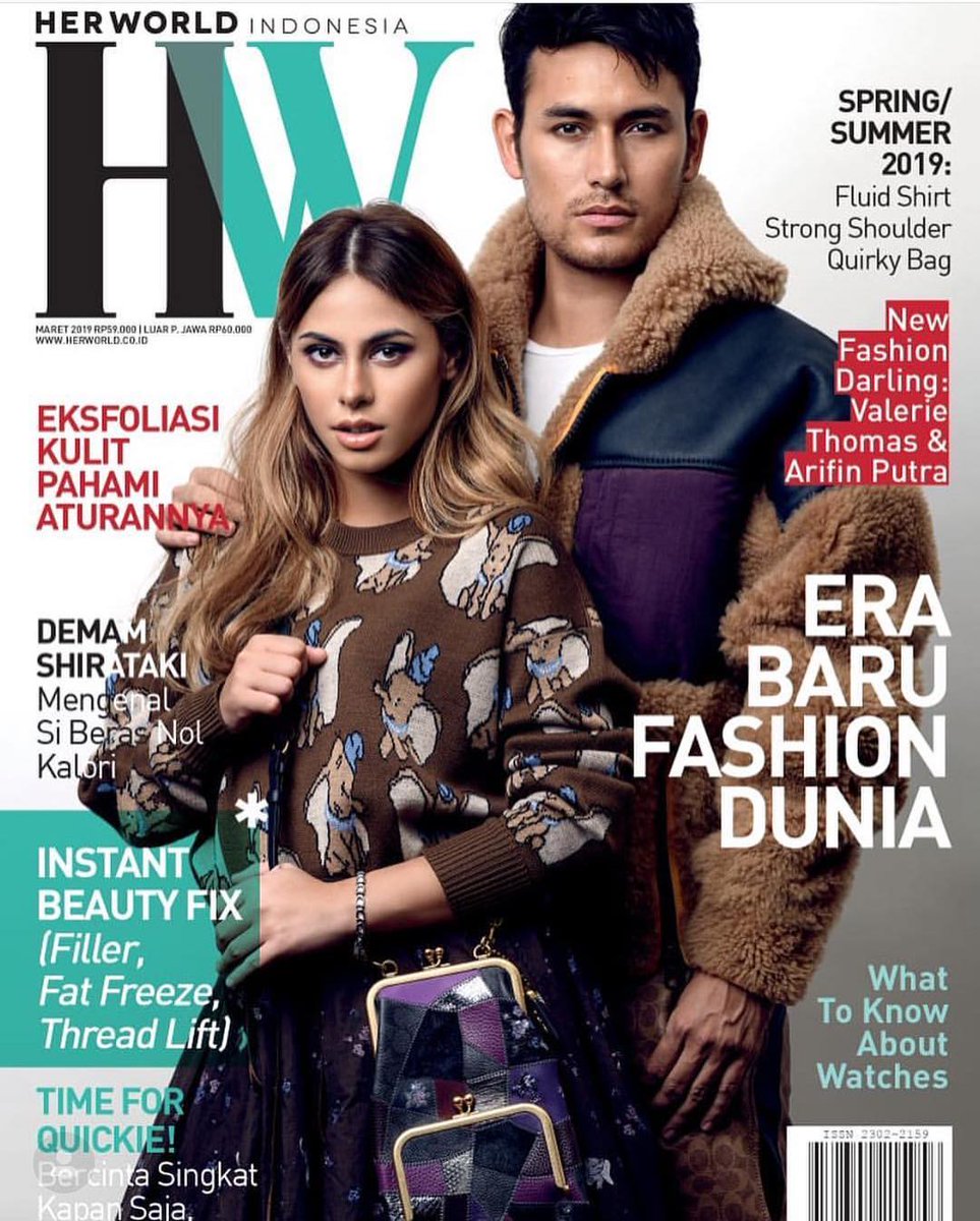 #ValerieThomas and #ArifinPutra <a href="/arifinputra/">Arifin Putra</a> are on the cover of #HerWorld <a href="/herworldID/">her world Indonesia</a> March 2019