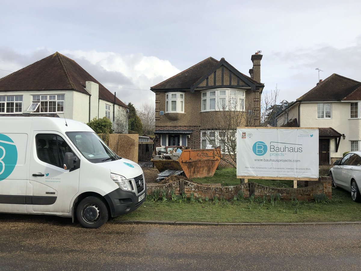 bauhausprojects's tweet photo. What a fantastic start we had in February to our new Prestigious project in this private road in Datchet!   Bauhaus Build and Renovate is proud to have been selected to construct this multi # extension, # loft conversion and full interior # modernisation project. https://t.co/WbOKbqubAt