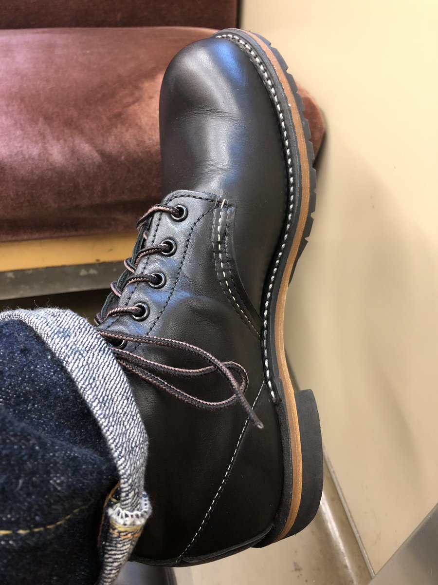 Teg ベックマンのシューレース交換した まずは 9014 先日 中古で買いましたっ Redwing レッドウィング Beckman9014 ベックマン シューレース交換