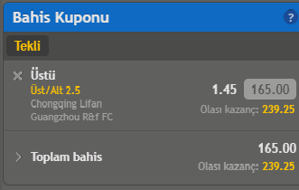 CANLII SABAH ŞEKERİİ
 
Chongqing Lifan Guangzhou R&amp;F
1-1
2. yarı - 65:33
2.5 GOL ÜST

#besiktasinmacivar #bjkvsfb #banko #canlı